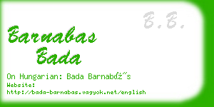 barnabas bada business card